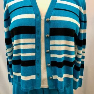 NWT 3 PIECE  KNIT PANT SUIT ELASTIC WAIST -SIZE XL